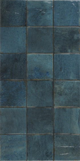Beaumont Cobalt Blue Squares Porcelain Floor and Wall Tile 300x600mm
