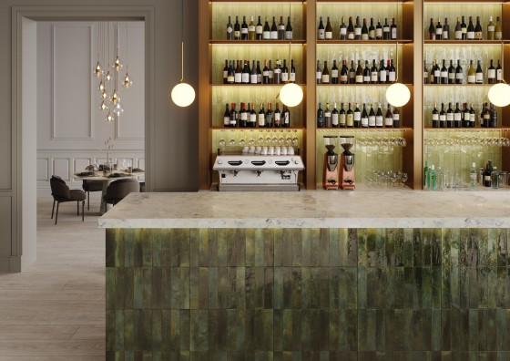 Beaumont Jade Green Brick Porcelain Floor and Wall Tile 300x600mm