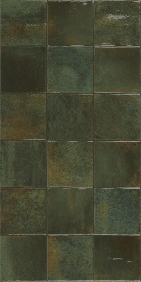 Beaumont Jade Green Squares Porcelain Floor and Wall Tile 300x600mm