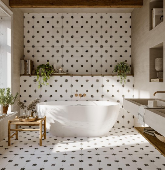 Star White Porcelain Floor and Wall Tile 440x440mm
