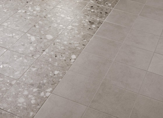 Attract Grey Terrazzo Ceramic Floor and Wall Tile 200x200mm