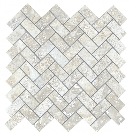 Imperial Trevi Herringbone Mosaic Porcelain Floor and Wall Tile 305x305mm