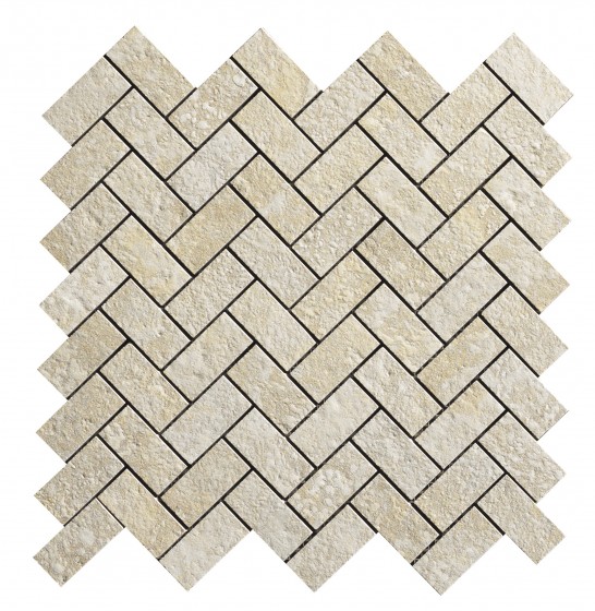 Imperial Navona Herringbone Mosaic Porcelain Floor and Wall Tile 305x305mm