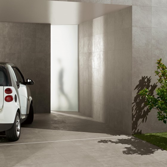 Ecotech Slate Cinza Grey Porcelain Floor and Wall Tile 450x450mm