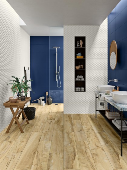 Genesis Blue Matt Ceramic Wall Tile 300x600mm