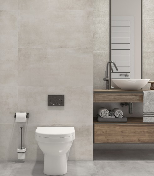 Key Grey Rectified Porcelain Wall & Floor Tile 300x600mm