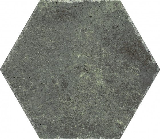 Organic Hexagon Emerald Porcelain Floor and Wall Tile 230x270mm