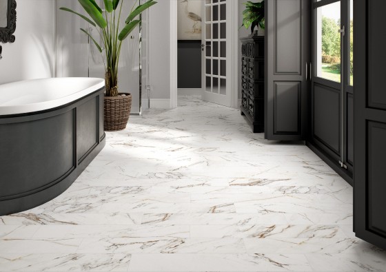 Marblehex Plank Calacatta Gold Porcelain Floor and Wall Tile 150x900mm