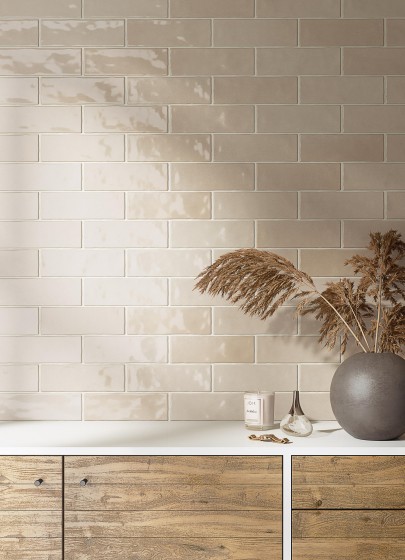 Carnival Beige Porcelain Floor and Wall Tile 200x65mm