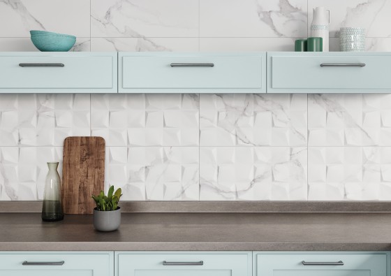 Feel White Decor Matt Ceramic Wall Tile 300x600mm