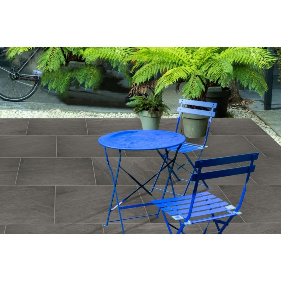 Volcano Anthracite Outdoor Tile 600x900x20mm