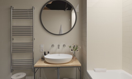 Flat Metro Gloss Beige Ceramic Wall Tile 200x100mm