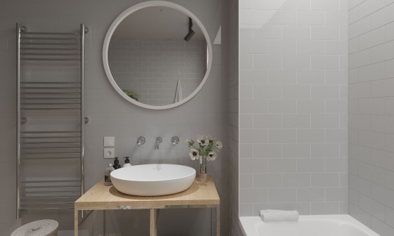 Flat Metro Gloss Grey Ceramic Wall Tile 200x100mm