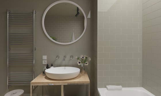 Flat Metro Gloss Olive Ceramic Wall Tile 200x100mm