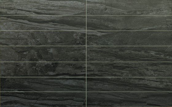 Elegant Dark Grey Gloss Scored Wall Tile