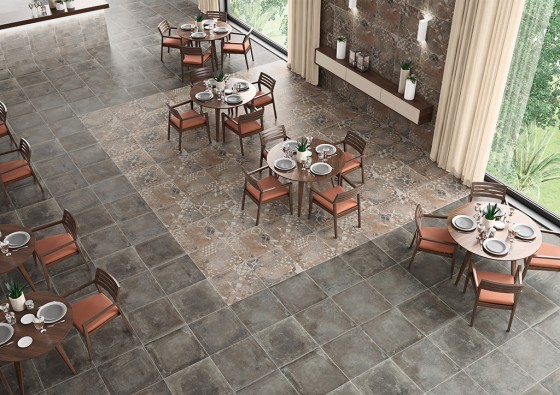 Cemento Dark Grey Porcelain Floor and Wall Tile 600x600mm