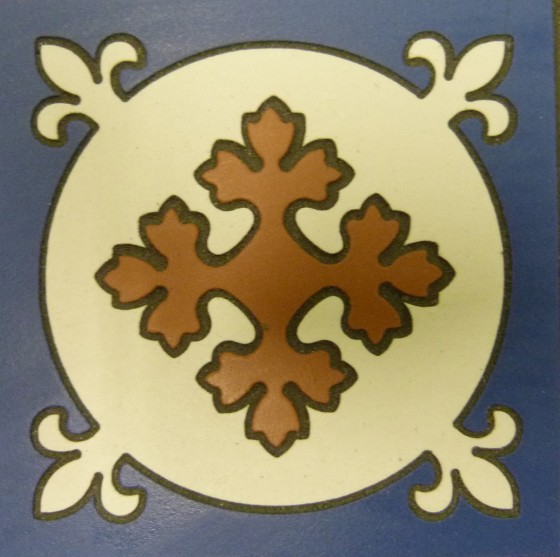 Donard Victorian Ascot Porcelain Inset Floor Tile 93x93mm