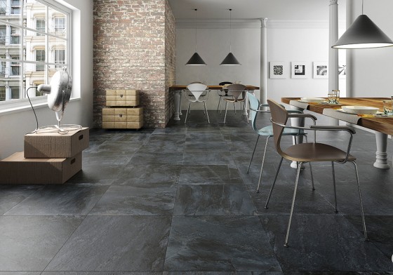Future Stone Black Porcelain Floor and Wall Tile 600x600mm
