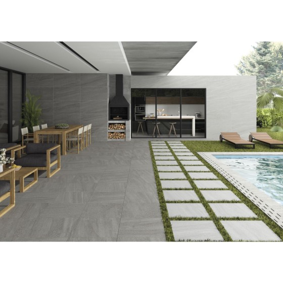Coast Dark Grey Outdoor Tile 592x592x20mm