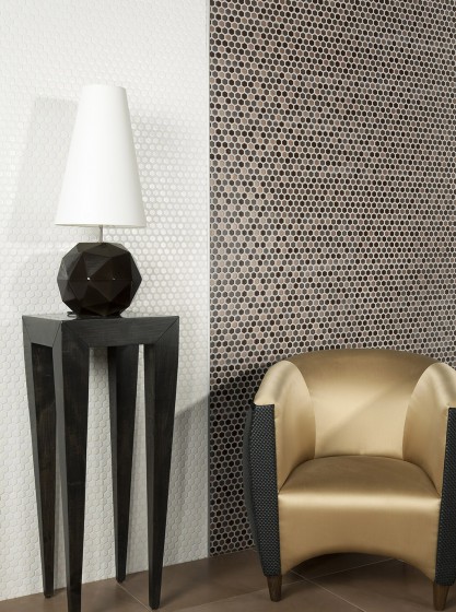 Hexagon Interlocking Mosaic Brown Wall Tile 200x300mm