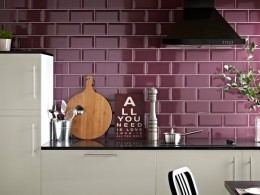 Metro Bevel Plum Wall Tile