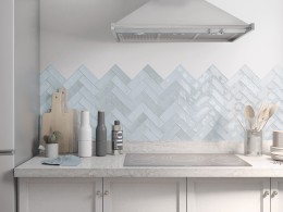 Carnival Sky Blue Porcelain Floor and Wall Tile 200x65mm