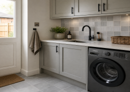 Zellige Smoke Grey Ceramic Wall Tile 130x130mm