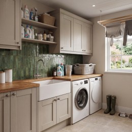 	Beaumont Jade Green Brick Porcelain Floor and Wall Tile 300x600mm
