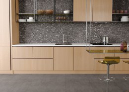 Attract Anthracite Terrazzo Ceramic Floor and Wall Tile 200x200mm