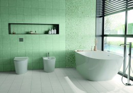 Attract Green Terrazzo Ceramic Floor and Wall Tile 200x200mm