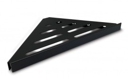 Genesis Matt Black Stainless Steel Reversible Tile In Corner Shower Shelf (KBREV.117)