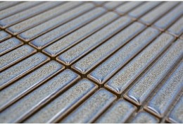 Kit-Kat Gloss Grey Porcelain Stick Mosaic 282x308mm