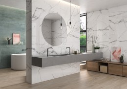 Infinity White Marble Polished Porcelain Floor and Wall 600x1200mm