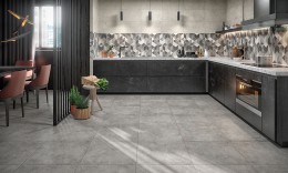 Jura Grey Rectified Porcelain Floor and Wall Tile 590x590mm