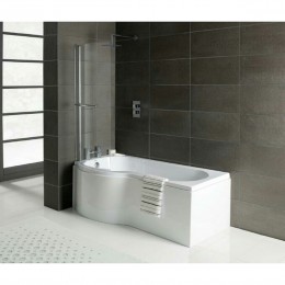 Roma Bath Screen with Rail