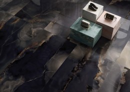 Italian Onyx Black Polished Porcelain Wall & Floor Tile 600x1200mm