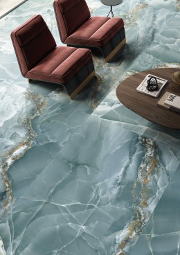Italian Onyx Turquoise Green Natural Porcelain Wall & Floor Tile 600x1200mm