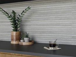 Tokyo Slatwood Grey Ceramic Wall Tile 310x610mm