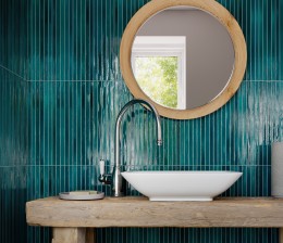 Harbour Sapphire Crackle Gloss Ceramic Wall Tile 130x450mm