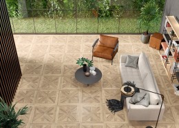 Inlay Haya Parquet Decor Porcelain Floor and Wall Tile 750x750mm