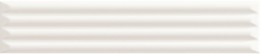 Up White Reeded Matt Ceramic Wall Tile 250x50mm