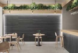 Kobe Slatwood Black Porcelain Wall Tile 600x1200mm