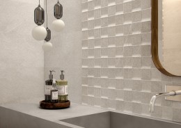 Ridge White Ceramic Wall Tile 310x610mm
