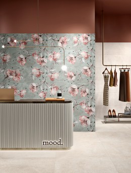 Enchant Floral Blossom Decor Ceramic Wall Tile 350x1000mm