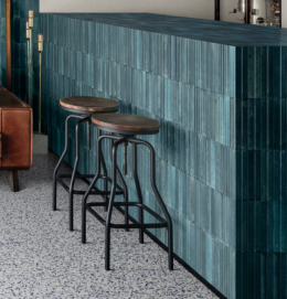 Lume Blue 3D Rake Structure Gloss Porcelain Wall & Floor Tile 240x60mm