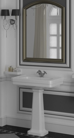 Worcester 67cm 1 Taphole Basin and Full Pedestal