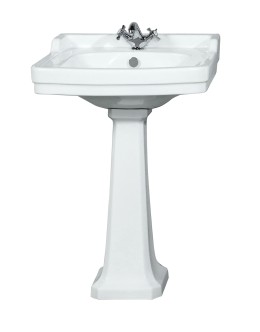 Worcester 61cm 1 Taphole Basin with Upstand 