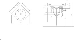 Olympus 46cm TH1 Corner Basin 