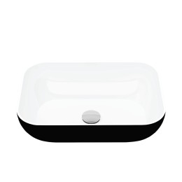Coral 47cm No Taphole Sit On Basin Black/White