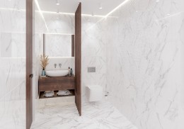 Manhattan Gloss White Marble Ceramic Wall Tile 250x400mm